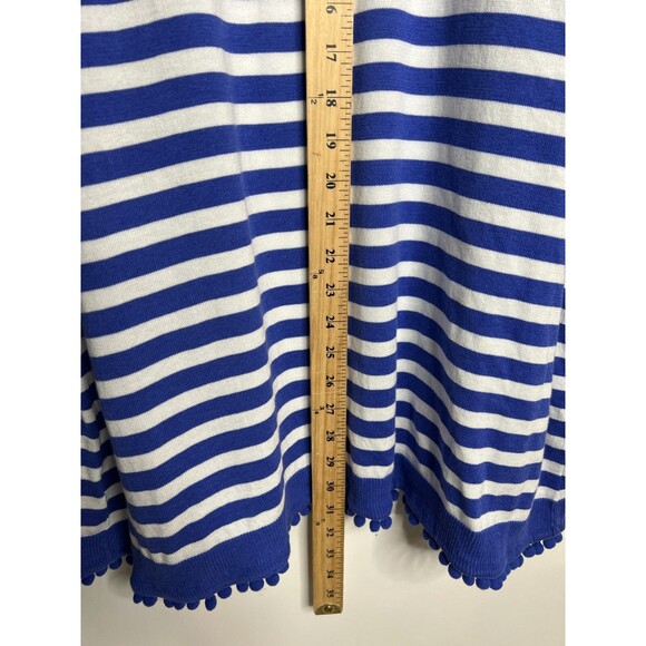 Talbots Cardigan Sweater Womens Plus Size 2X Open Front Striped Long - Picture 7 of 11